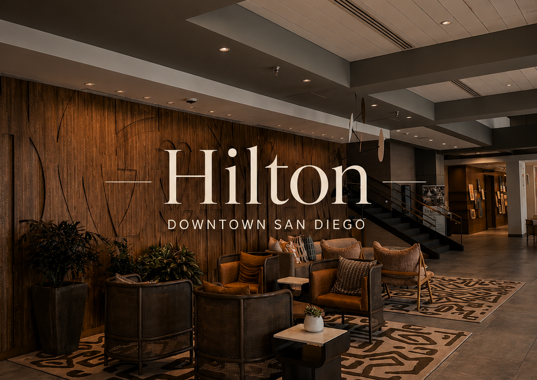 Hilton Downtown San Diego lobby wide shot